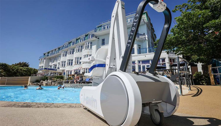 Pool hoist at Marsham Court Hotel 